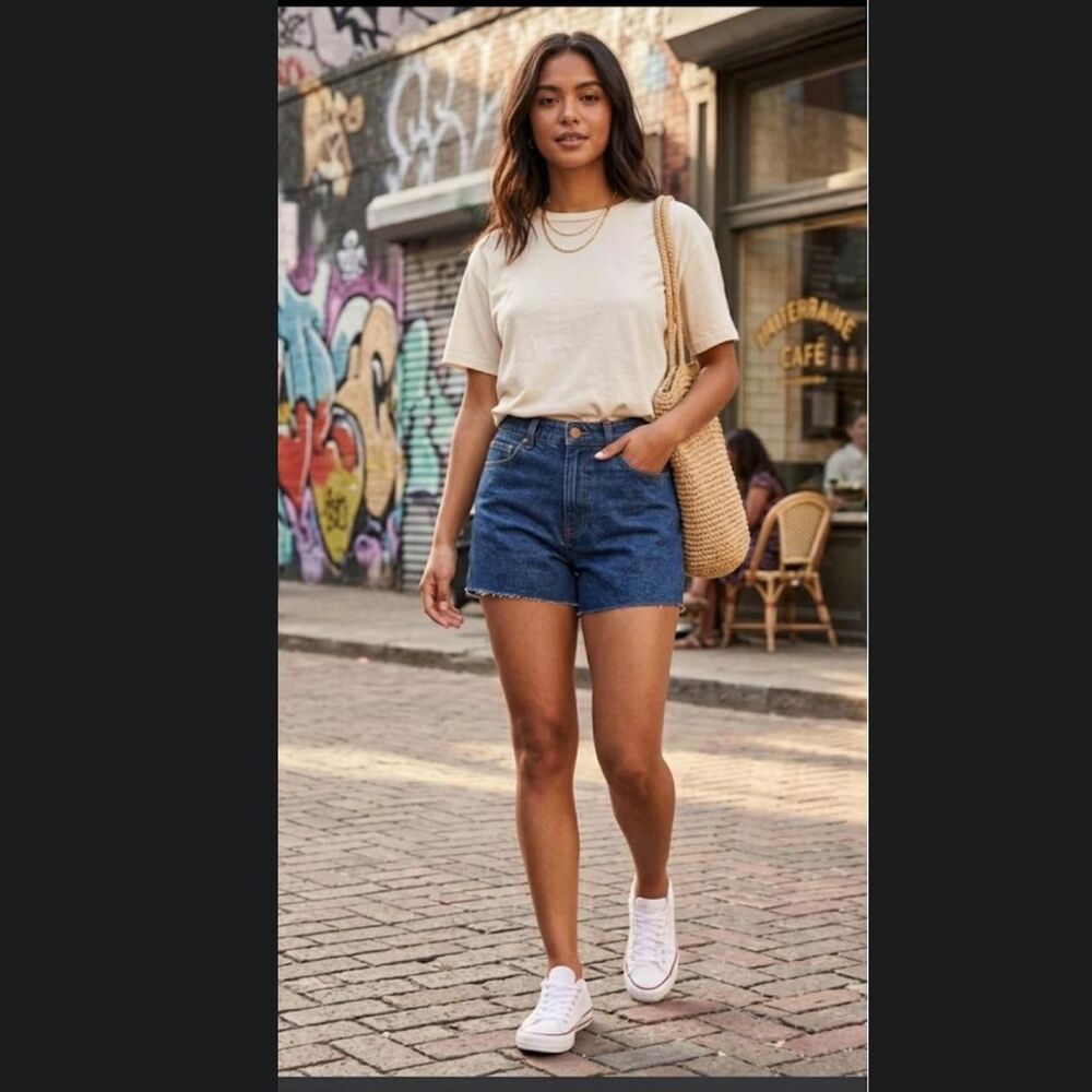 Victoria-s-secret-pink Women's Blue Jeans Shorts